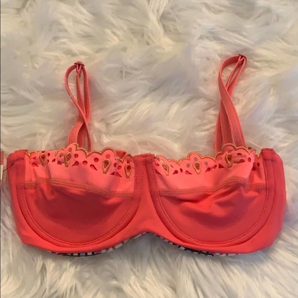 𝅺maaji Swimwear Orange Reversible Bikini Top Small - Picture 2 of 9